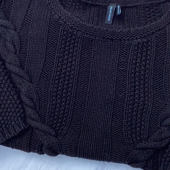 Marciano black cable sweater. Great for ‘sweata weatha’. Perfect over jeans. - Picture 4 of 13